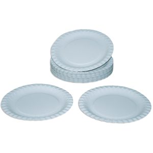 Pappteller rund 23cm weiß 100 Stück im Pack, 230g, kompostierbar