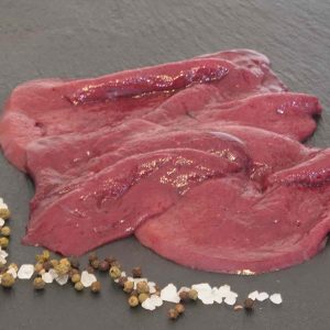 Schweinsleber geschnitten